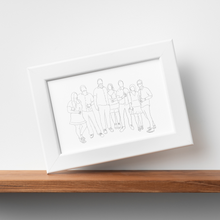 Load image into Gallery viewer, 4-6 Person Fine Line Digital Portrait
