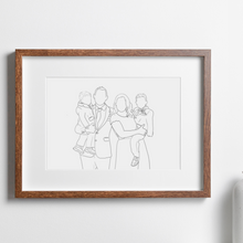 Load image into Gallery viewer, 4-6 Person Fine Line Digital Portrait
