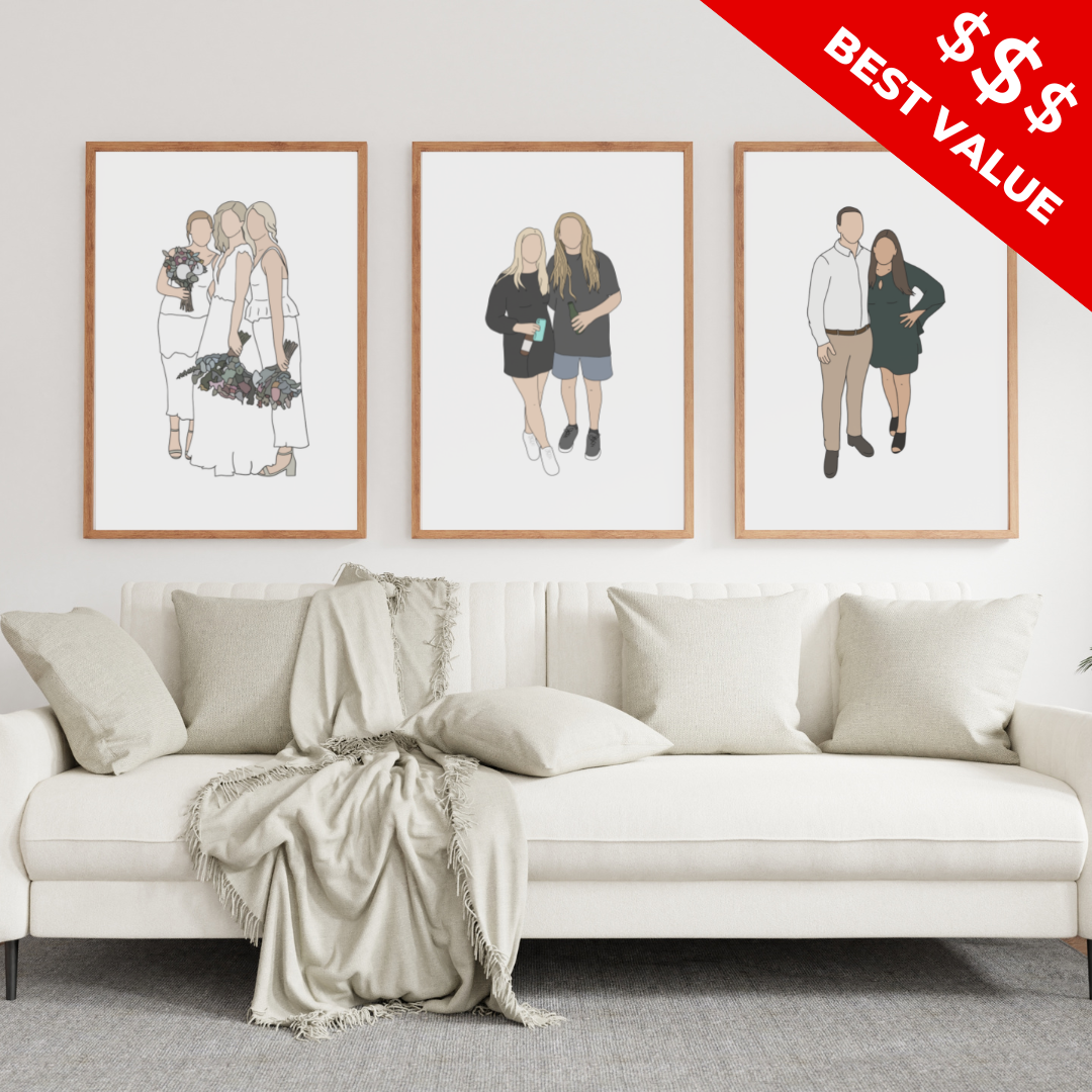 ULTIMATE VALUE PACK: 3 Digital Portraits